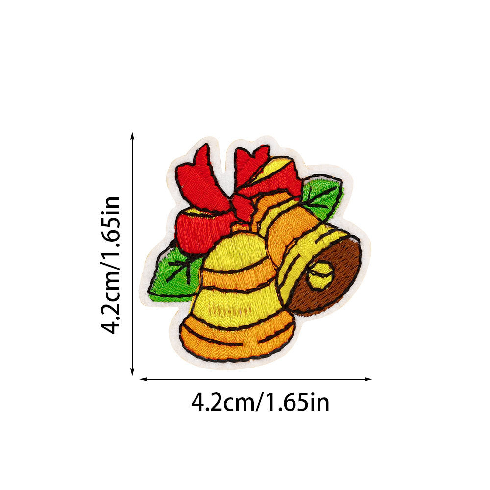 Wholesale Cross-border Christmas Cloth Sticker Patch Sticker Embroidery Sticker Large Pattern diy  Christmas Tree Patch Badge Embroidery 1